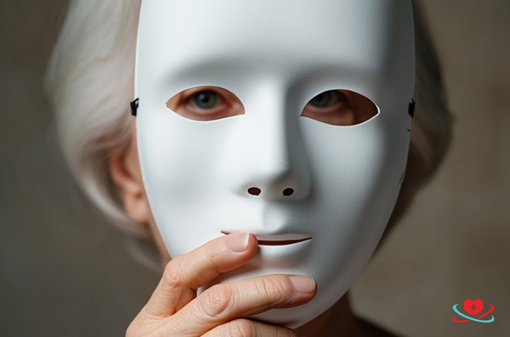 Женщина в аниномной маске